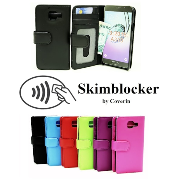 Skimblocker Plånboksfodral Samsung Galaxy A3 2016 (A310F) Lila