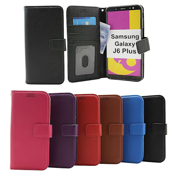 Standcase Wallet Samsung Galaxy J6 Plus (J610FN/DS) Blå