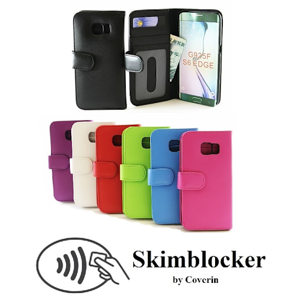 Skimblocker Plånboksfodral Samsung Galaxy S6 Edge (G925F)