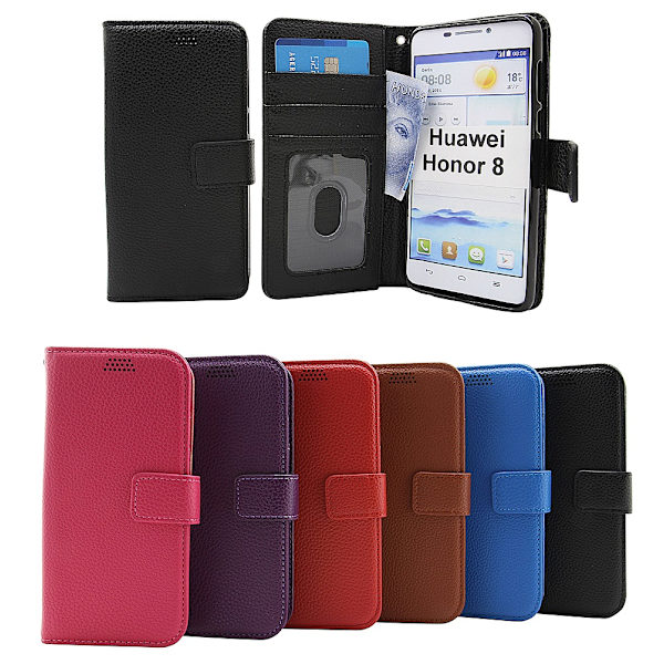 New Standcase Wallet Huawei Honor 8 Ljusblå