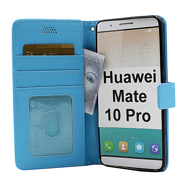 New Standcase Wallet Huawei Mate 10 Pro Ljusblå