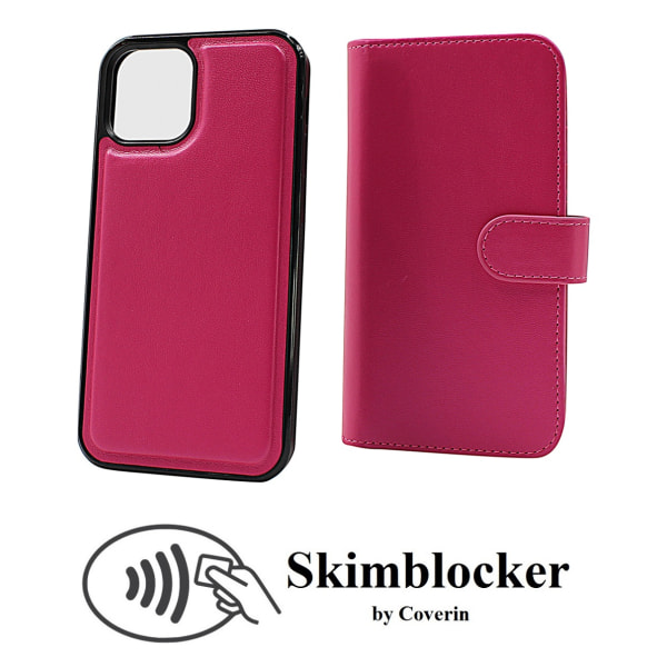 Skimblocker XL Magnet Fodral iPhone 12 (6.1) Hotpink