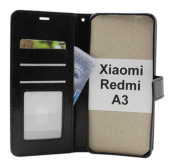 Crazy Horse Wallet Xiaomi Redmi A3 Turkos