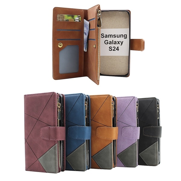 XL Standcase Lyxfodral Samsung Galaxy S24 5G (SM-S921B/DS) Svart