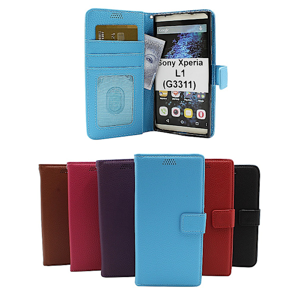 New Standcase Wallet Sony Xperia L1 (G3311) Svart