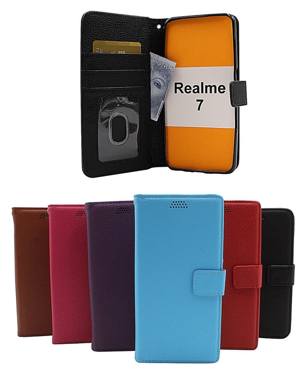 New Standcase Wallet Realme 7 Röd