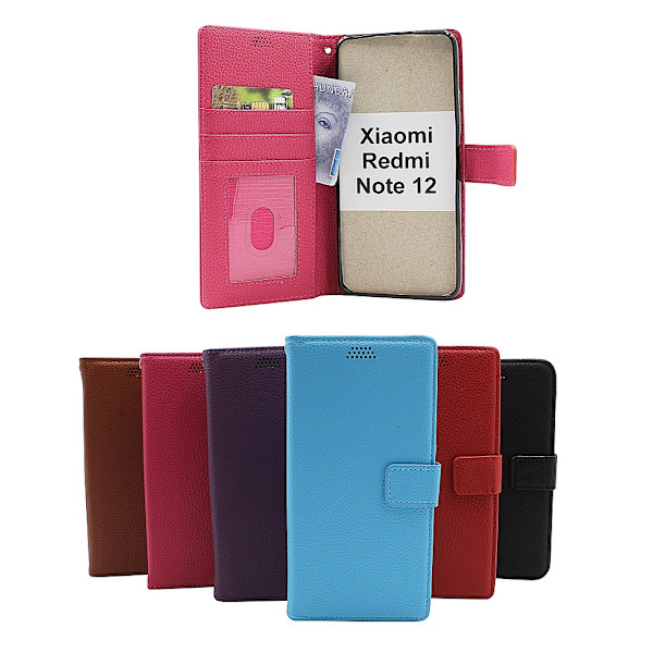 New Standcase Wallet Xiaomi Redmi Note 12 Ljusblå