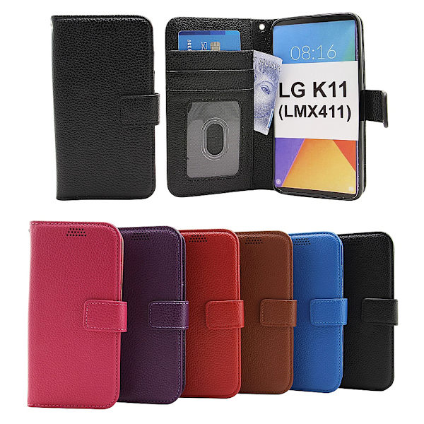 New Standcase Wallet LG K11 (LMX410) Svart