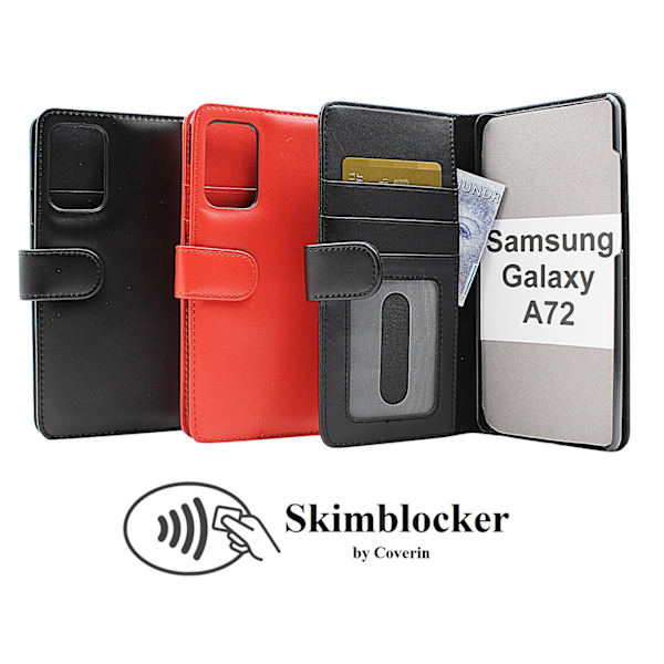 Skimblocker Plånboksfodral Samsung Galaxy A72 (A725F/DS) Svart