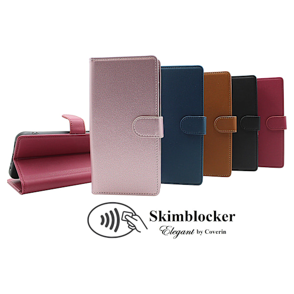 Skimblocker iPhone 15 Plånboksfodral Glitter Pink