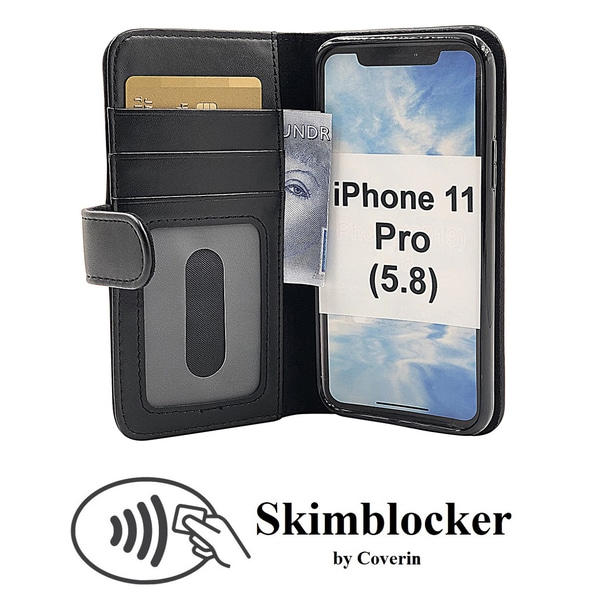 Skimblocker Plånboksfodral iPhone 11 Pro (5.8) Hotpink