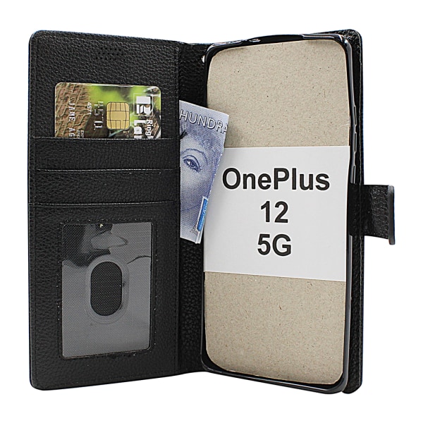 New Standcase Wallet OnePlus 12 5G Svart