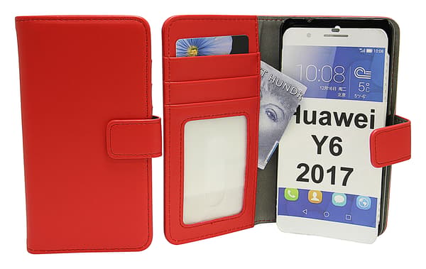 Magnet Wallet Huawei Y6 2017 (MYA-L41) Röd