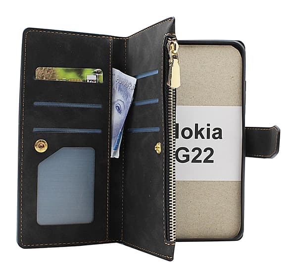 XL Standcase Lyxfodral Nokia G22 Marinblå