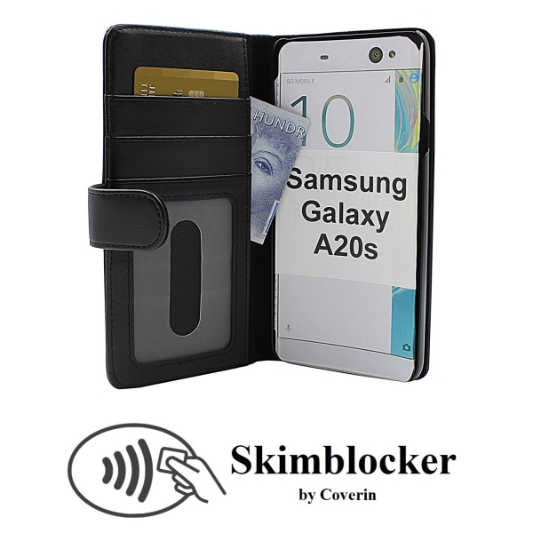 Skimblocker Plånboksfodral Samsung Galaxy A20s (A207F/DS) Svart