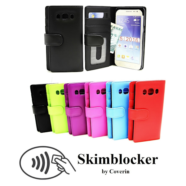 Skimblocker Plånboksfodral Samsung Galaxy J5 2016 (J510F) Ljusblå