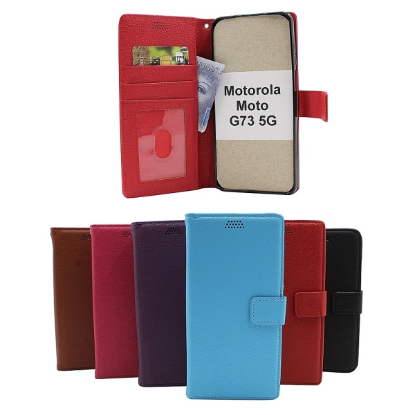 New Standcase Wallet Motorola Moto G73 5G Hotpink