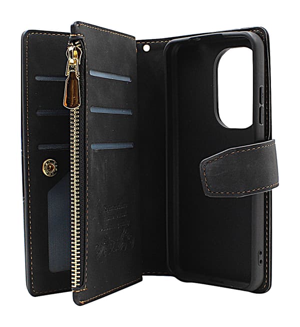 XL Standcase Lyxfodral Asus Zenfone 9 5G Marinblå