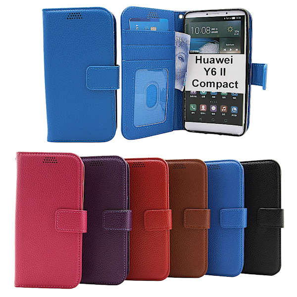 New Standcase Wallet Huawei Y6 II Compact (LYO-L21) Blå