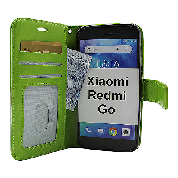 Crazy Horse Wallet Xiaomi Redmi Go Grön
