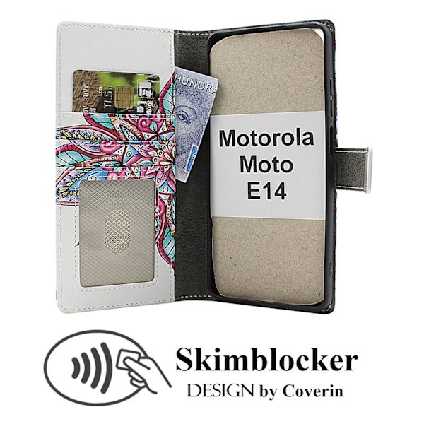 Skimblocker Motorola Moto E14 Plånboksfodral Design