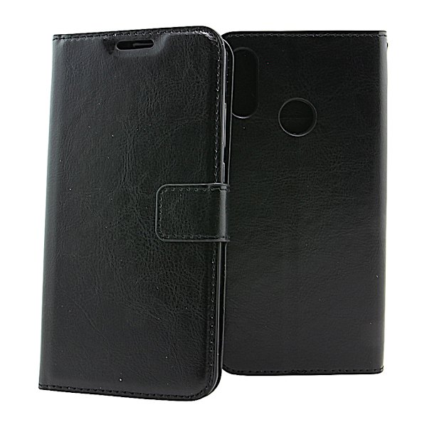 Crazy Horse Wallet Huawei P Smart 2019 Svart