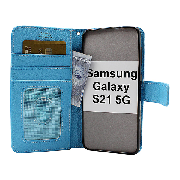 New Standcase Wallet Samsung Galaxy S21 5G (G991B) Svart