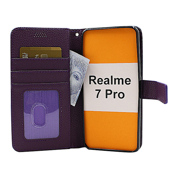 New Standcase Wallet Realme 7 Pro Röd