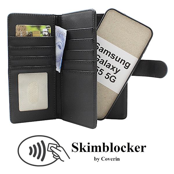 Skimblocker XL Magnet Fodral Samsung Galaxy A55 5G Svart