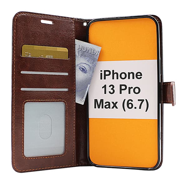 Crazy Horse Wallet iPhone 13 Pro Max (6.7) Brun