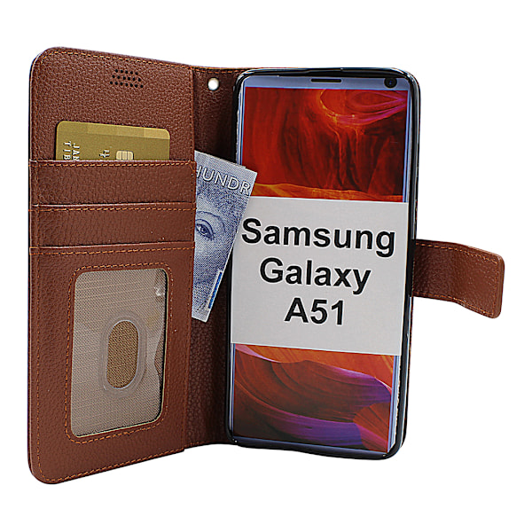 New Standcase Wallet Samsung Galaxy A51 (A515F/DS) Brun