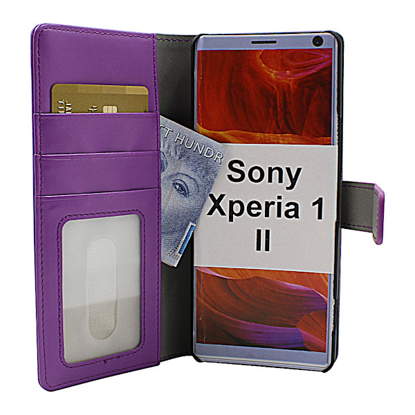 Skimblocker Magnet Wallet Sony Xperia 1 II (XQ-AT51) Lila