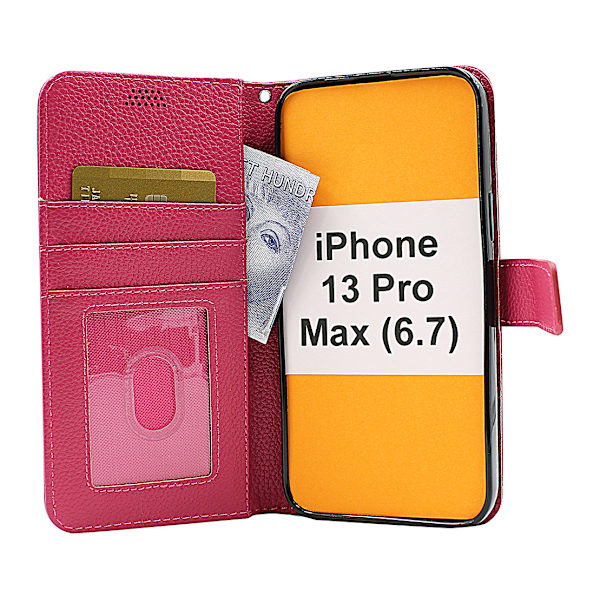 New Standcase Wallet iPhone 13 Pro Max (6.7) Ljusblå