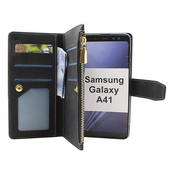 XL Standcase Lyxfodral Samsung Galaxy A41 (SM-A415F/DSN) Marinblå