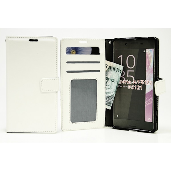 Crazy Horse Wallet Sony Xperia X (F5121) Vit