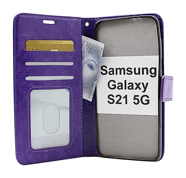 Crazy Horse Wallet Samsung Galaxy S21 5G (G991B) Grön