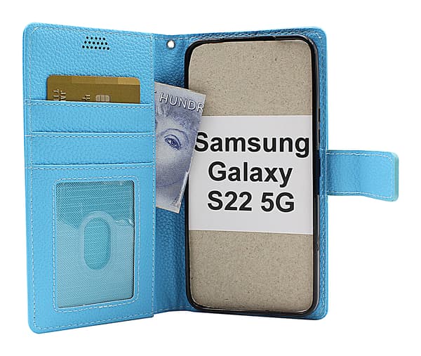 New Standcase Wallet Samsung Galaxy S22 5G Röd