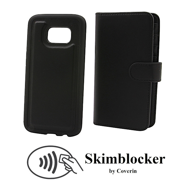 Skimblocker XL Magnet Wallet Samsung Galaxy S7 (G930F) Svart