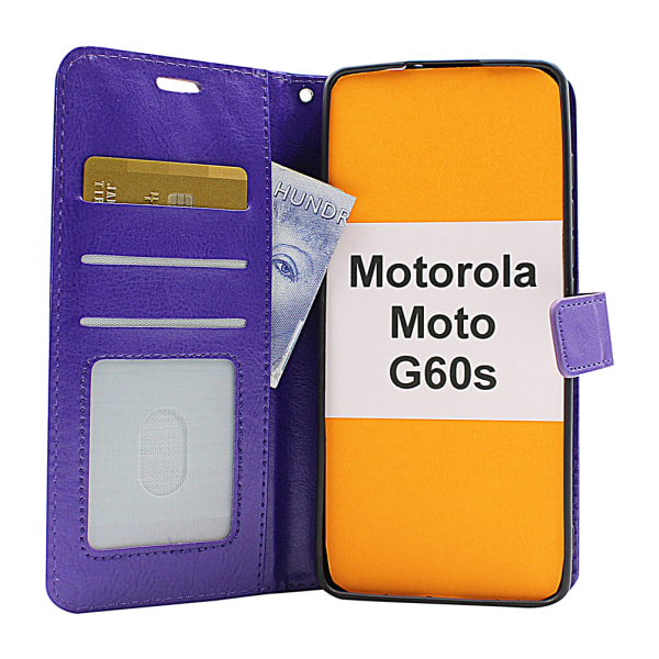 Crazy Horse Wallet Motorola Moto G60s Grön