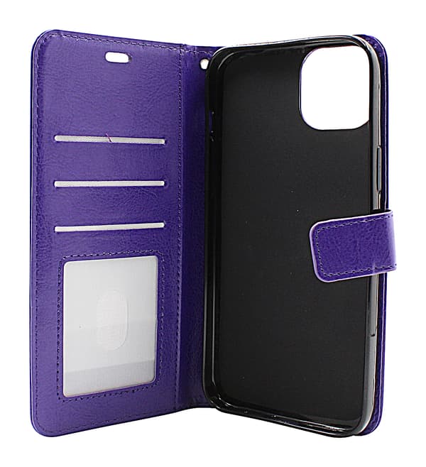Crazy Horse Wallet iPhone 15 Plus Hotpink
