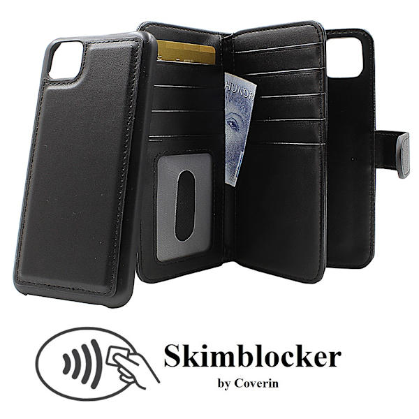 Skimblocker XL Magnet Wallet Huawei Y5p (Svart)