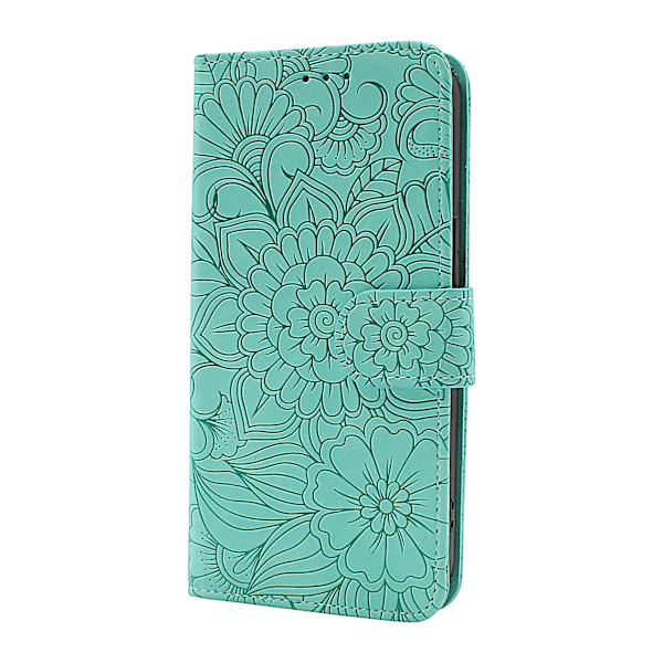 Flower Standcase Wallet Samsung Galaxy A55 5G Grå