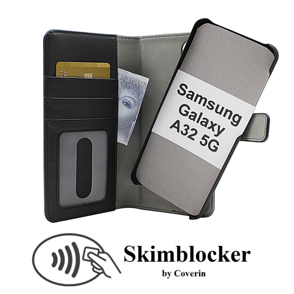 Skimblocker Magnet Fodral Samsung Galaxy A32 5G (A326B) Lila