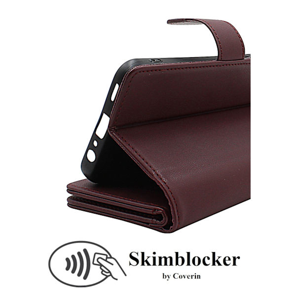 Skimblocker XL Wallet Samsung Galaxy A55 5G Mörkröd