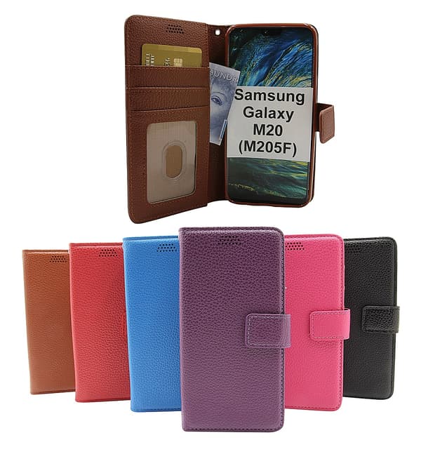 New Standcase Wallet Samsung Galaxy M20 (M205F) Blå