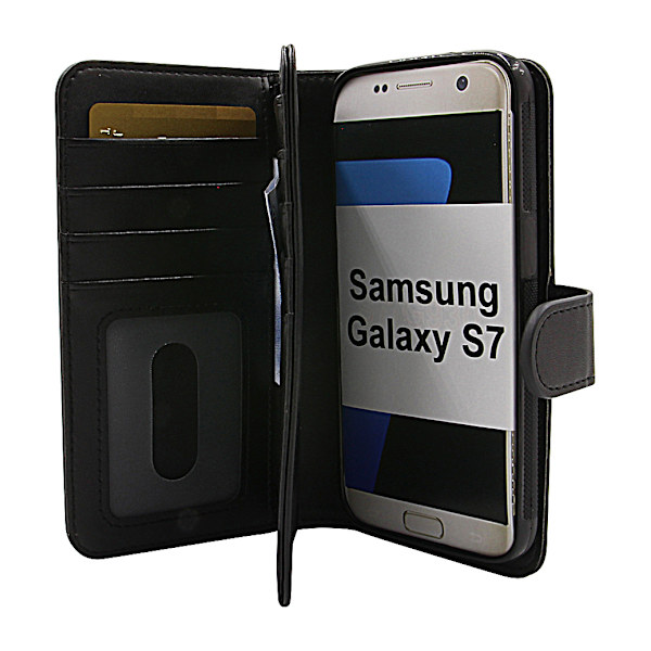 Skimblocker XL Magnet Wallet Samsung Galaxy S7 (G930F) Svart
