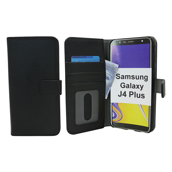 Skimblocker Magnet Wallet Samsung Galaxy J4 Plus (J415FN/DS) Svart