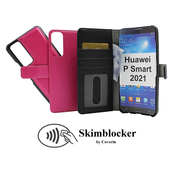 Skimblocker Magnet Fodral Huawei P Smart 2021 Hotpink