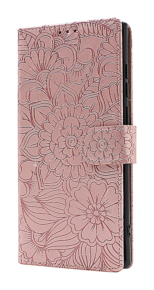 Flower Standcase Wallet Samsung Galaxy S22 Ultra 5G Lila