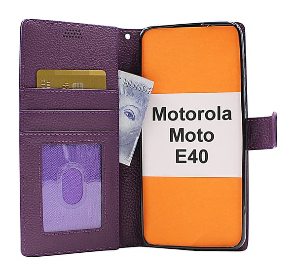New Standcase Wallet Motorola Moto E40 Lila